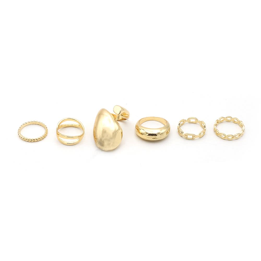 Women's 6Pcs Rings Card, Women Finger Rings, Chase Value, Chase Value
