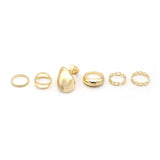 Women's 6Pcs Rings Card, Women Finger Rings, Chase Value, Chase Value