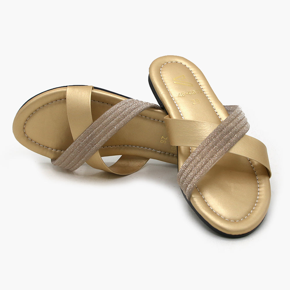 Girls Slipper - Golden, Girls Slippers, Chase Value, Chase Value