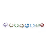 8 Pes Rings Card - Multi Color, Girls Finger Rings, Chase Value, Chase Value