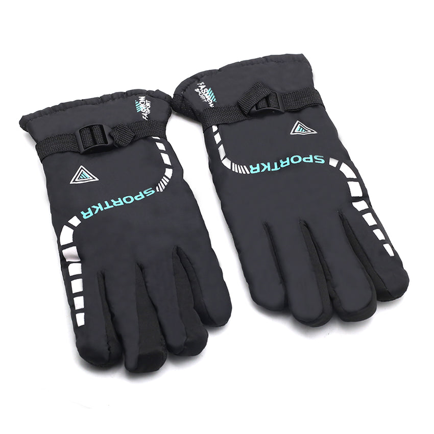 Men's Winter Gloves - Cyan