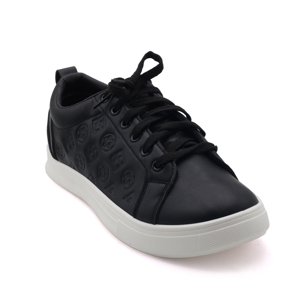 Men's Lace-Up Round Toe Casual Sneakers 908 - Black, Men's Casual Shoes, Chase Value, Chase Value