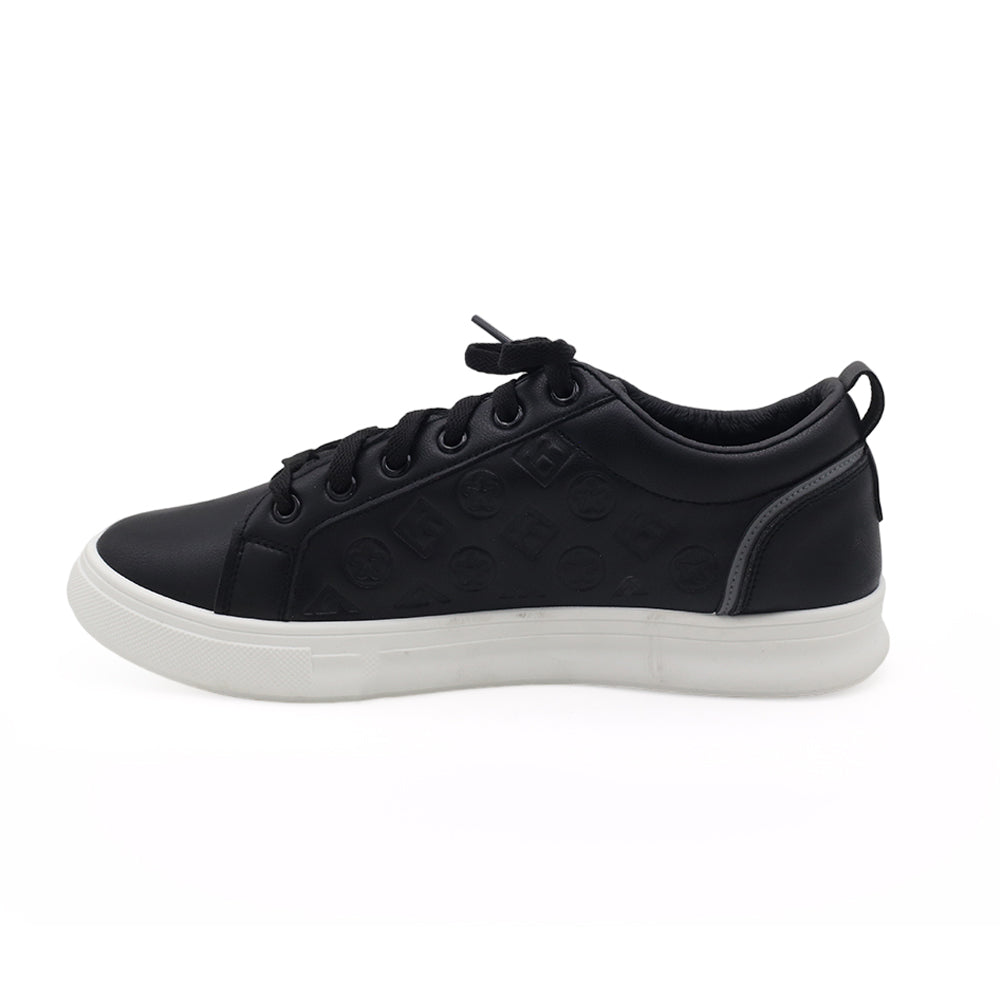 Men's Lace-Up Round Toe Casual Sneakers 908 - Black, Men's Casual Shoes, Chase Value, Chase Value