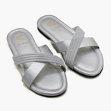 Girls Slipper - Silver, Girls Slippers, Chase Value, Chase Value