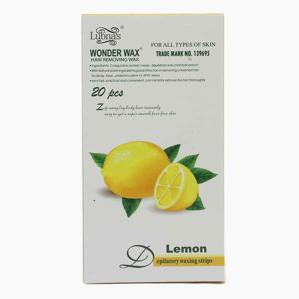 Lubnas Wonder Lemon Depilatory Waxing Strips - 20Pcs, Hair Removal, Lubnas, Chase Value