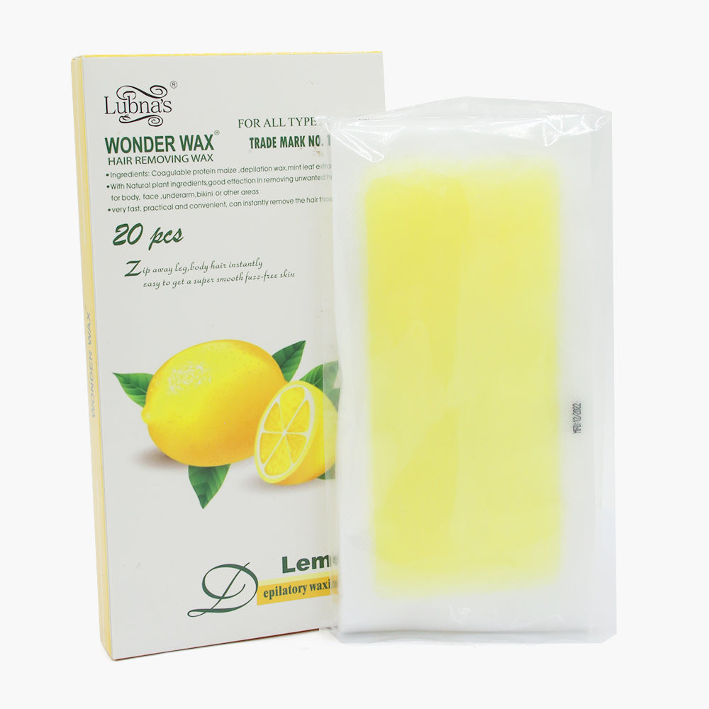 Lubnas Wonder Lemon Depilatory Waxing Strips - 20Pcs, Hair Removal, Lubnas, Chase Value