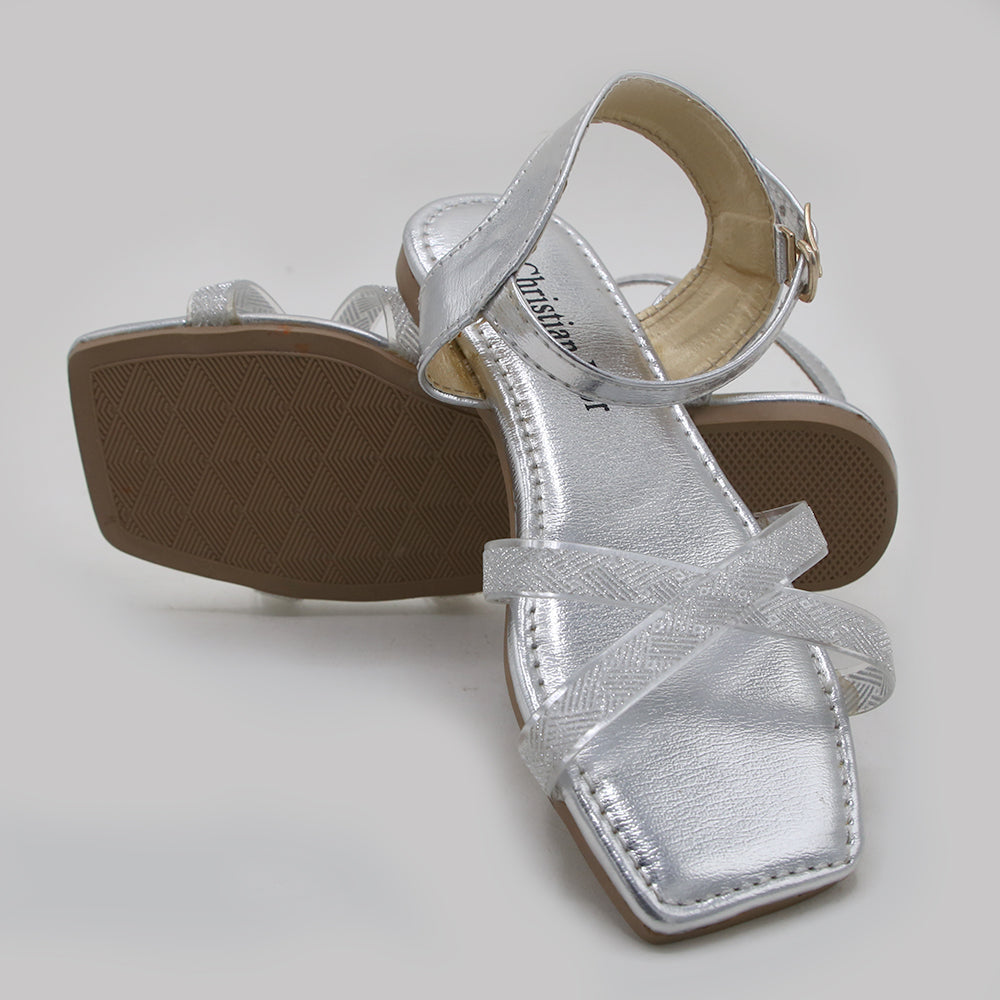 Girls Sandal - Silver, Girls Sandals, Chase Value, Chase Value