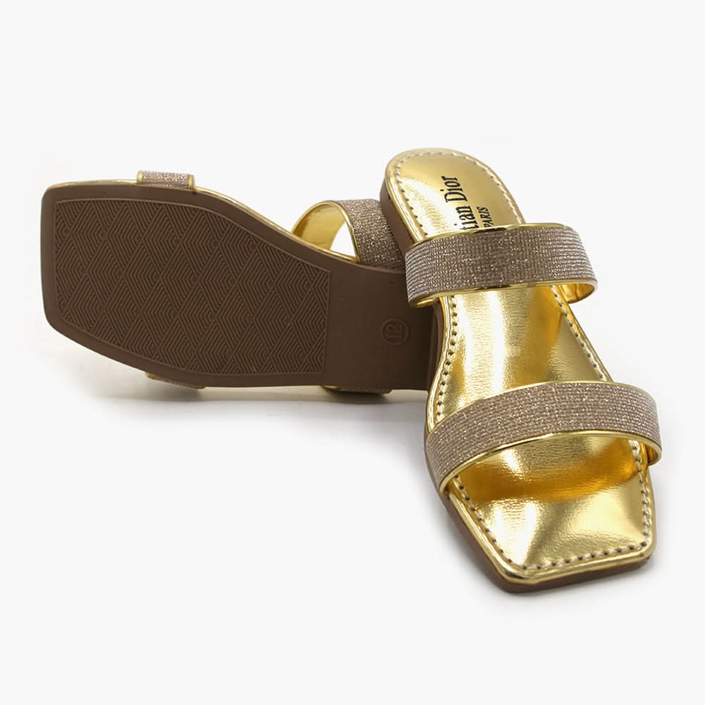 Girls Slipper - Golden, Girls Slippers, Chase Value, Chase Value