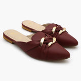 Women's Banto Slipper - Maroon, Women Slippers, Chase Value, Chase Value
