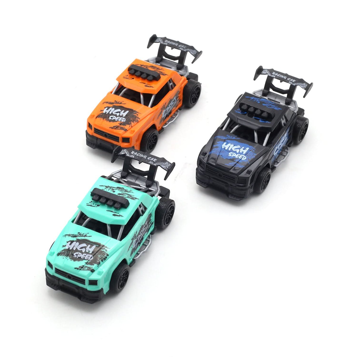 Car Toy Set - Vehicle Collection for Kids Pack of 3 - Multi Color, Non-Remote Control, Chase Value, Chase Value