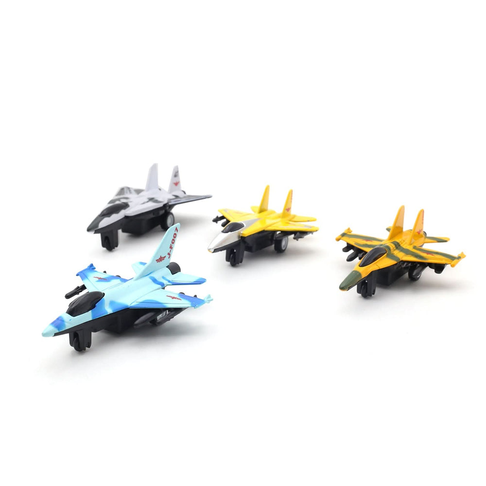 Fighting jet Toy For kids Pack of 4 - Multi Color, Non-Remote Control, Chase Value, Chase Value