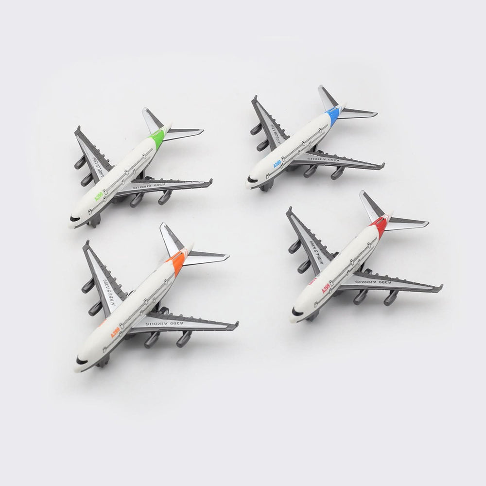 Joy Airplane Toy For Kids Pack Of 4 - White, Non-Remote Control, Chase Value, Chase Value