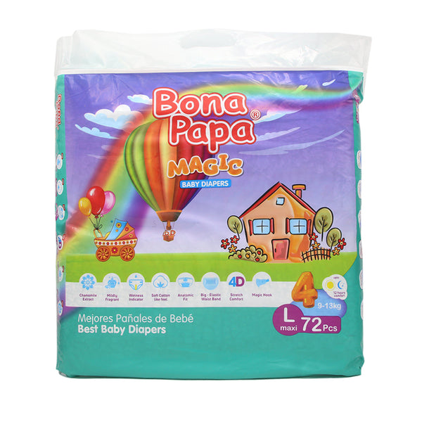 Bona Papa Diaper Magic Mega 72 Pieces - Large, Diapers & Wipes, Bona Papa, Chase Value