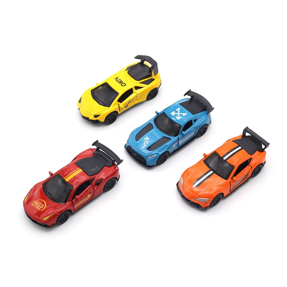 Fun & Durable Vehicle Collection for Kids Pack of 4 - Multi Color, Non-Remote Control, Chase Value, Chase Value
