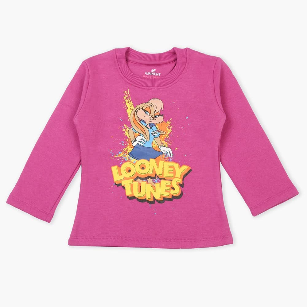Eminent Girls Full Sleeves T-Shirt - Dark Pink