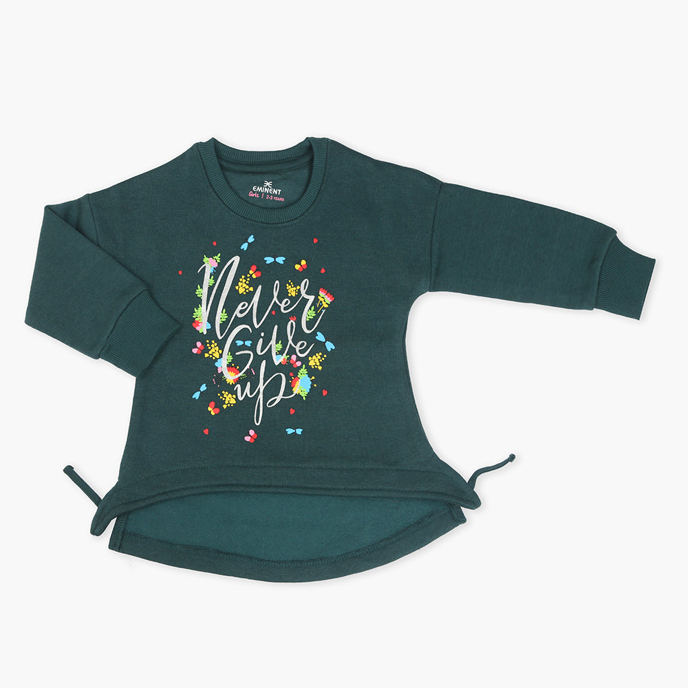 Eminent Girls Full Sleeves T-Shirt - Dark Green, Girls T-Shirts, Eminent, Chase Value