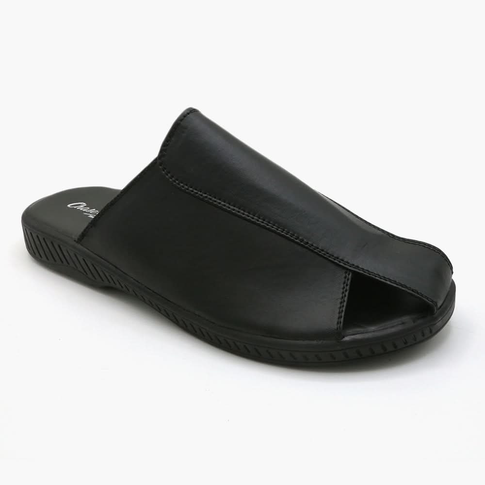 Men's Slipper - Black, Men's Slippers, Chase Value, Chase Value