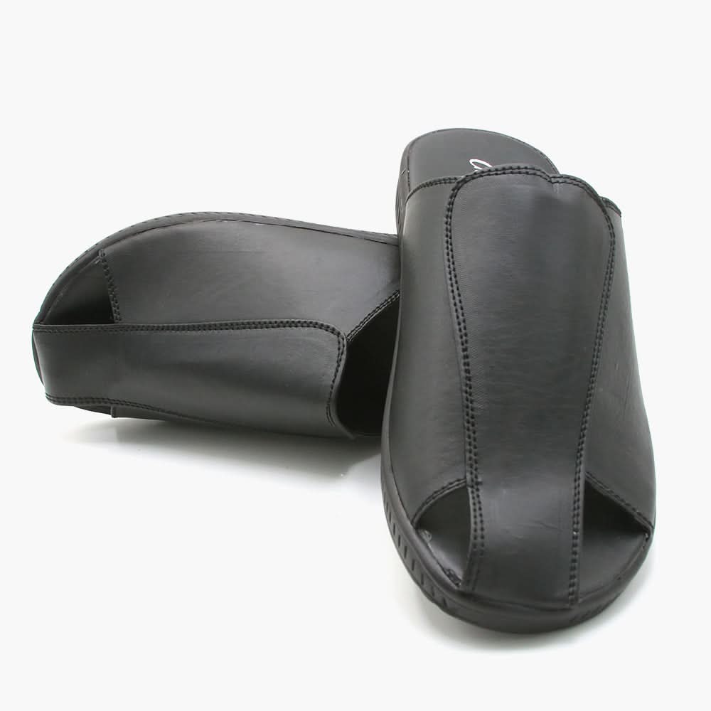 Men's Slipper - Black, Men's Slippers, Chase Value, Chase Value