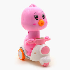 Motorcycle Duck Toy - Pink, Non-Remote Control, Chase Value, Chase Value