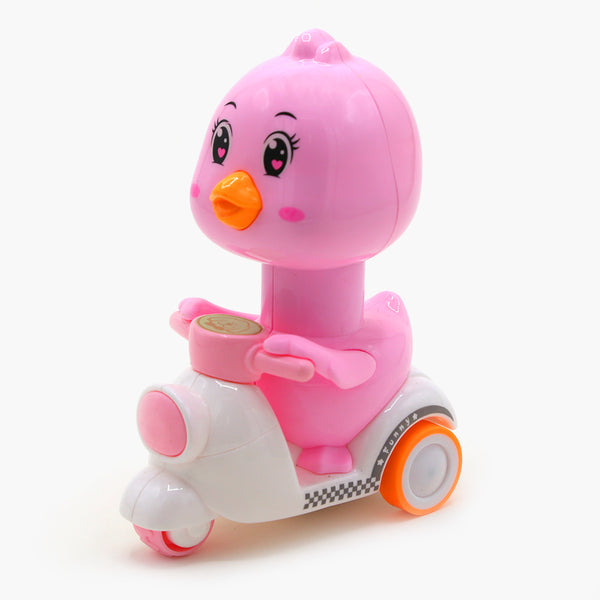 Motorcycle Duck Toy - Pink, Non-Remote Control, Chase Value, Chase Value