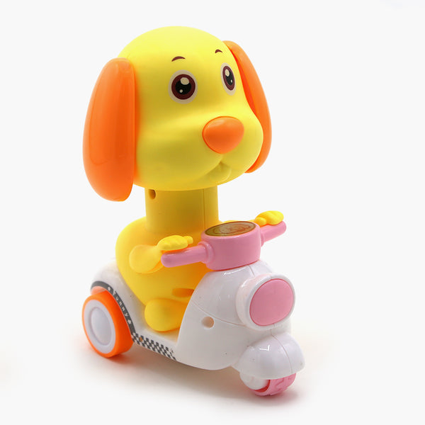 Motorcycle Puppy Counter Toy - Yellow