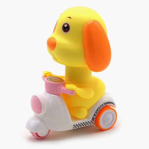 Motorcycle Puppy Toy - Yellow