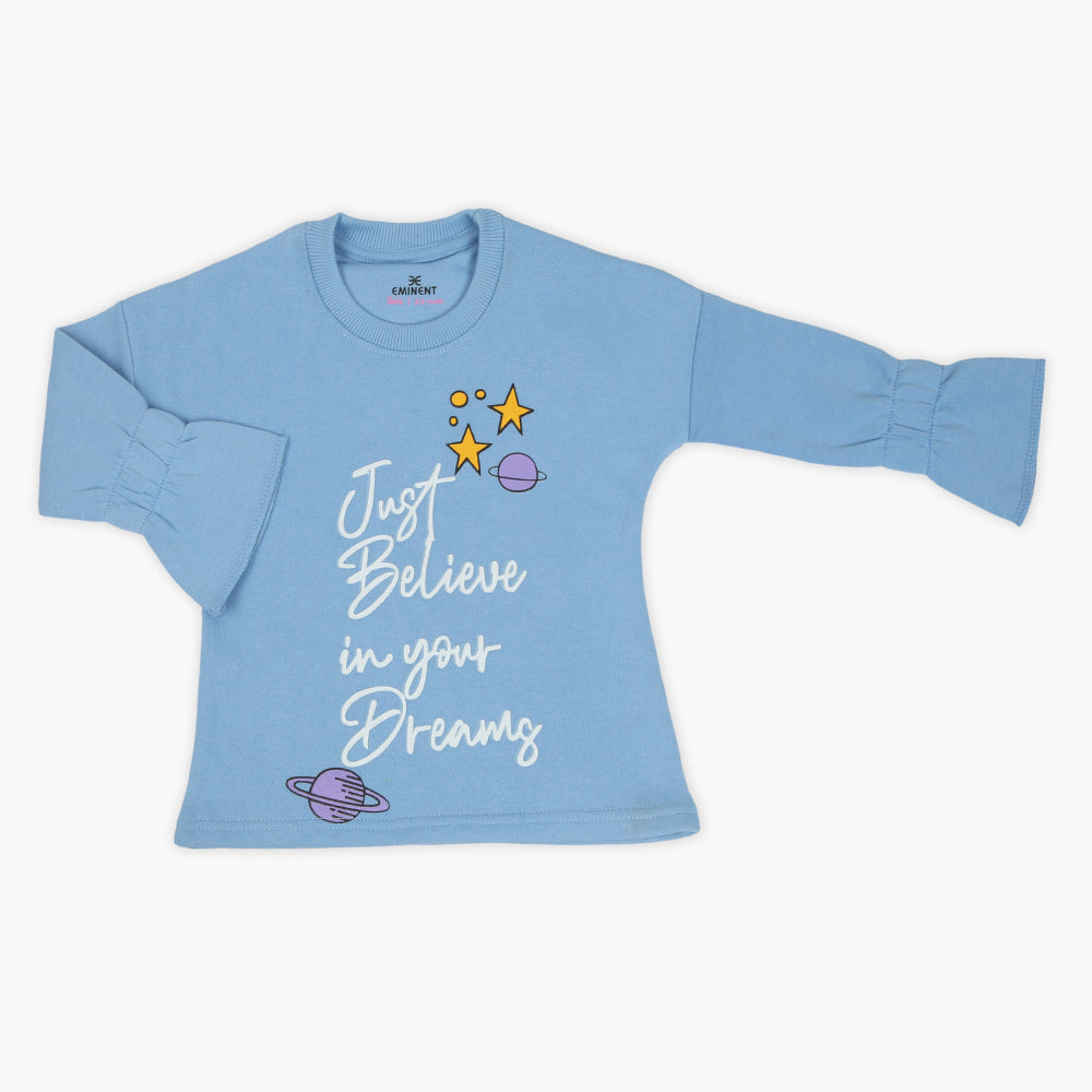 Eminent Girls Full Sleeves T-Shirt - Light Blue, Girls T-Shirts, Eminent, Chase Value