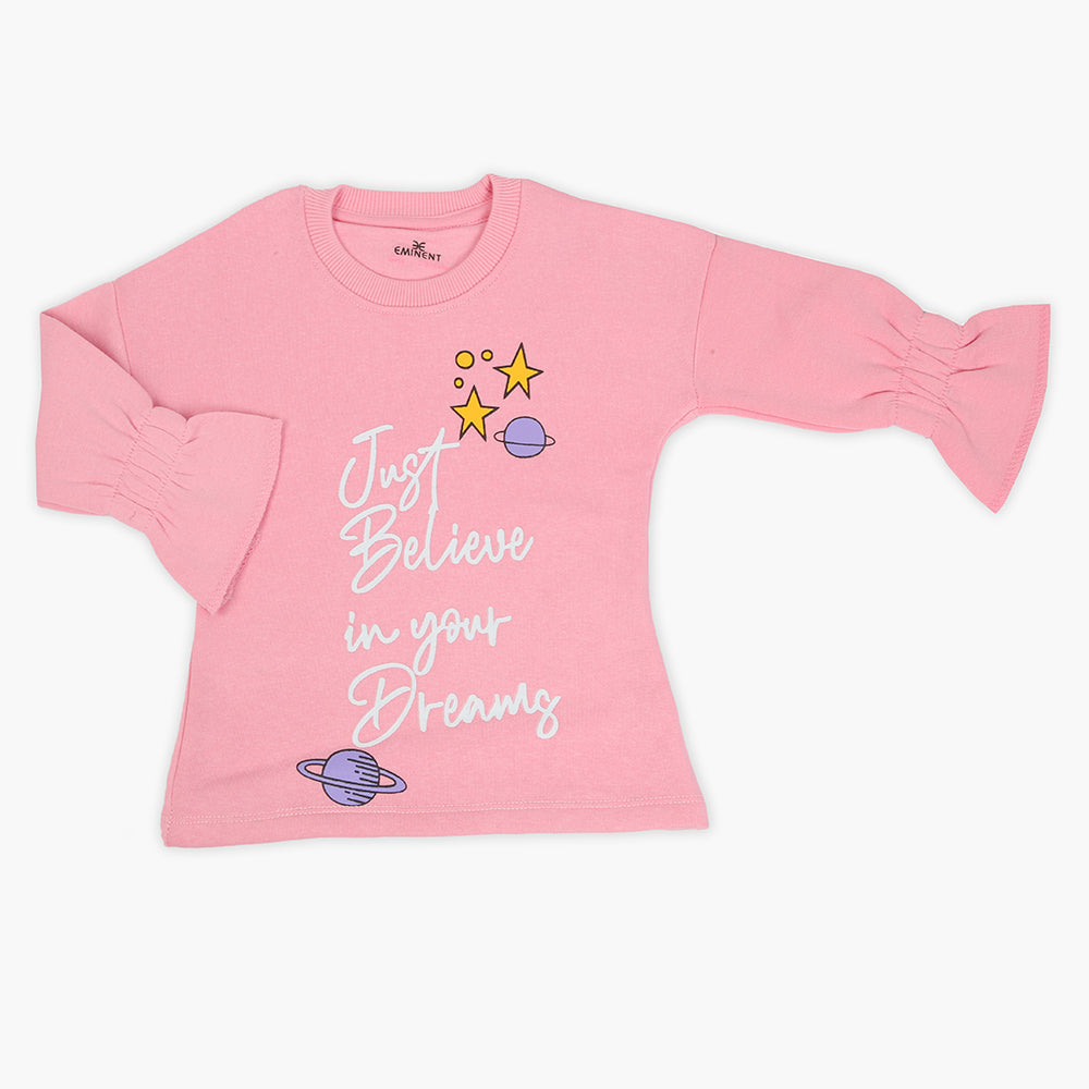Eminent Girls Full Sleeves T-Shirt - Light Pink, Girls T-Shirts, Eminent, Chase Value