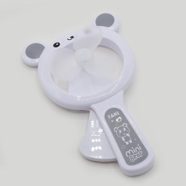 Kid's Hand Press Fan - White