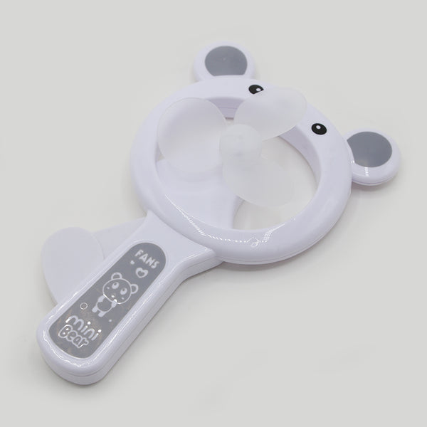 Kid's Hand Press Fan - White