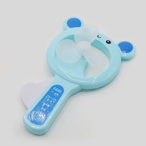 Kid's Hand Press Fan - Cyan