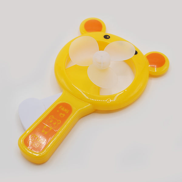 Kid's Hand Press Fan - Yellow