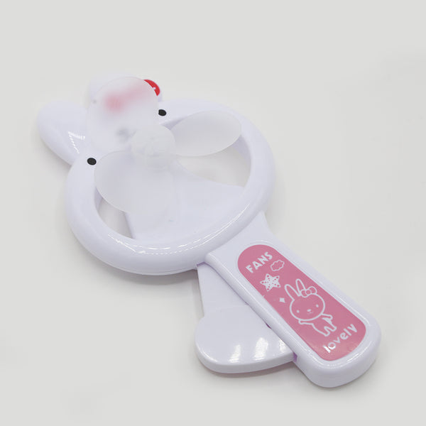 Rabbit hand Pressed Fan Toy - White