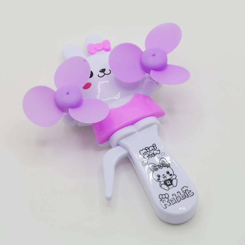 Rabbit Hand Pressed Fan Toy - Purple, Newborn Rattles & Toys, Chase Value, Chase Value
