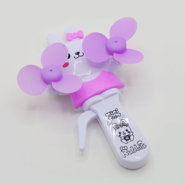 Rabbit Hand Pressed Fan Toy - Purple