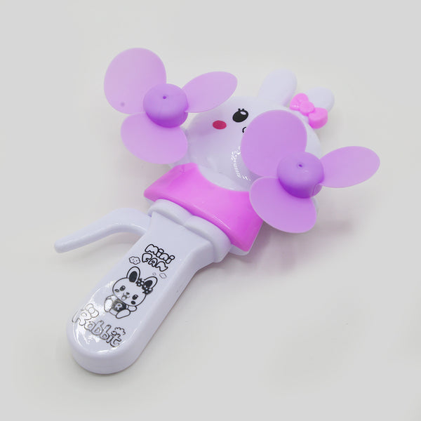 Rabbit Hand Pressed Fan Toy - Purple