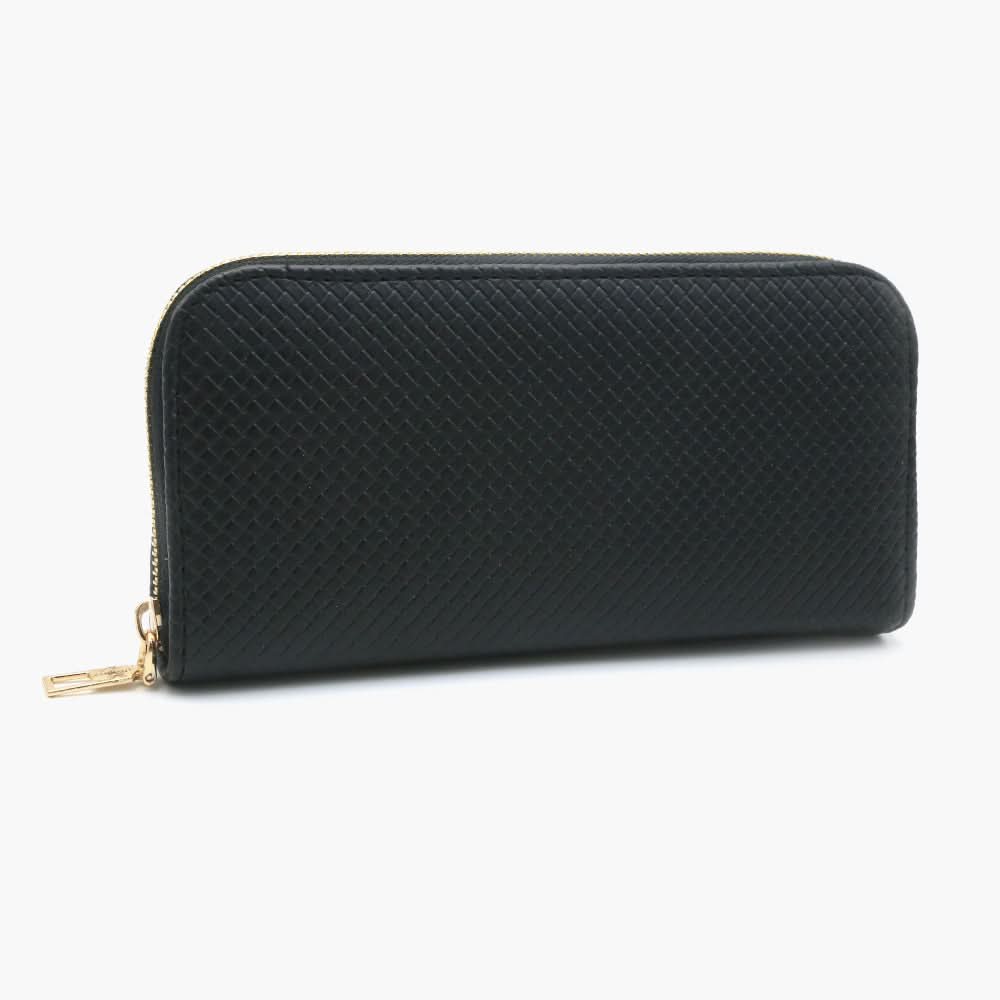 Women's Zipper Wallet - Black, Women Wallets, Chase Value, Chase Value