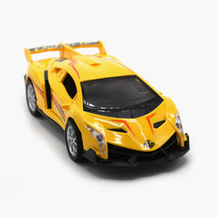 Friction Super Car With light & Sound - Yellow, Non-Remote Control, Chase Value, Chase Value