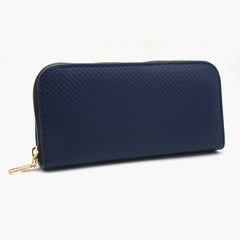Women's Zipper Wallet - Navy Blue