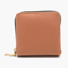 Women's Zipper Wallet - Light Brown