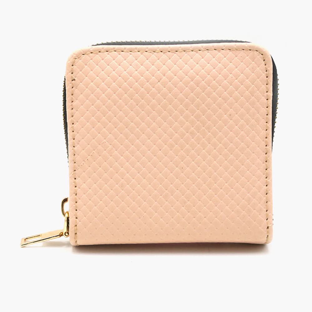 Women's Zipper Wallet - Peach, Women Wallets, Chase Value, Chase Value