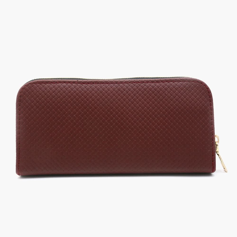 Women's Zipper Wallet - Maroon, Women Wallets, Chase Value, Chase Value