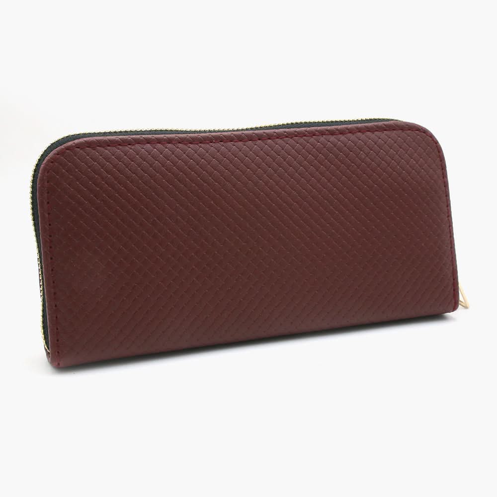 Women's Zipper Wallet - Maroon, Women Wallets, Chase Value, Chase Value