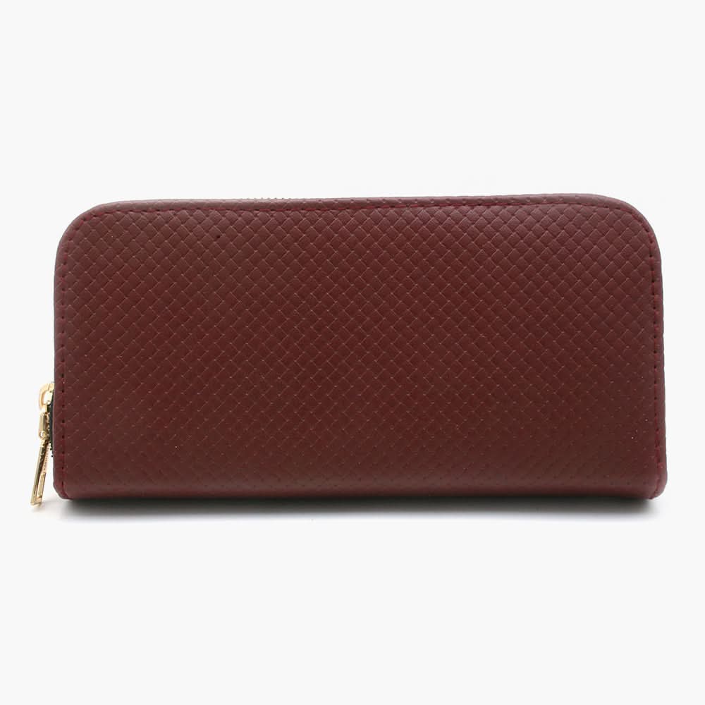 Women's Zipper Wallet - Maroon, Women Wallets, Chase Value, Chase Value