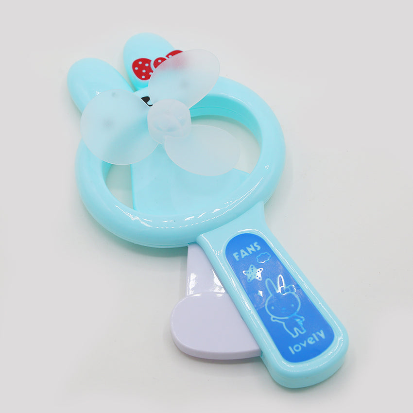 Rabbit hand Pressed Fan Toy - Cyan, Newborn Rattles & Toys, Chase Value, Chase Value