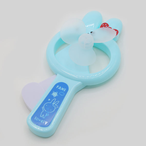 Rabbit hand Pressed Fan Toy - Cyan