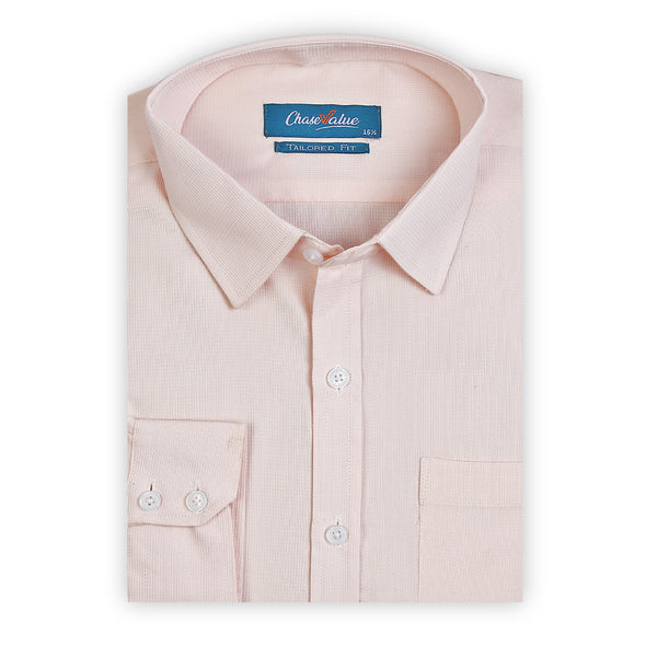 Men's Formal Dobby Shirt - Pink