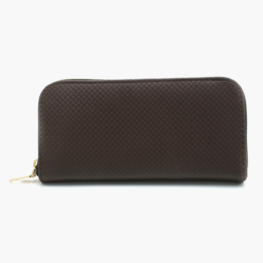 Women's Zipper Wallet - Brown