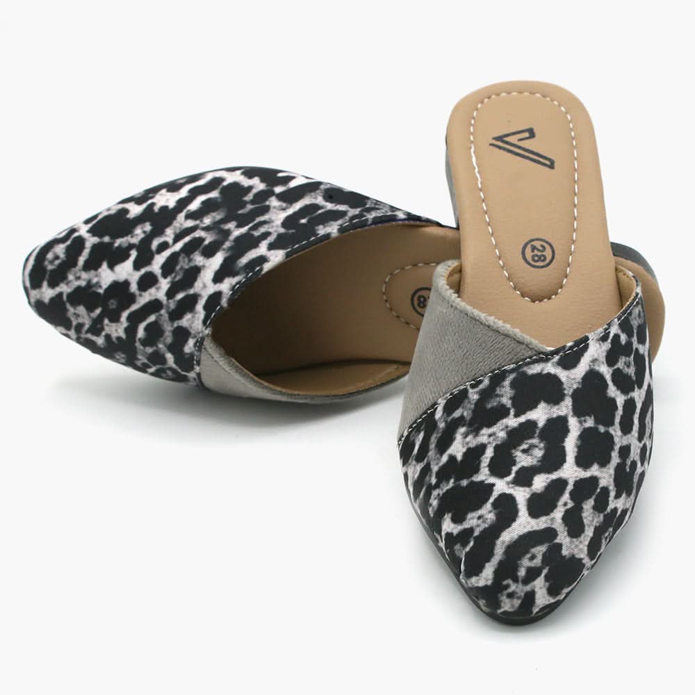 Valuable Women's Backless Pump - Grey, Women Backless Pumps, Chase Value, Chase Value