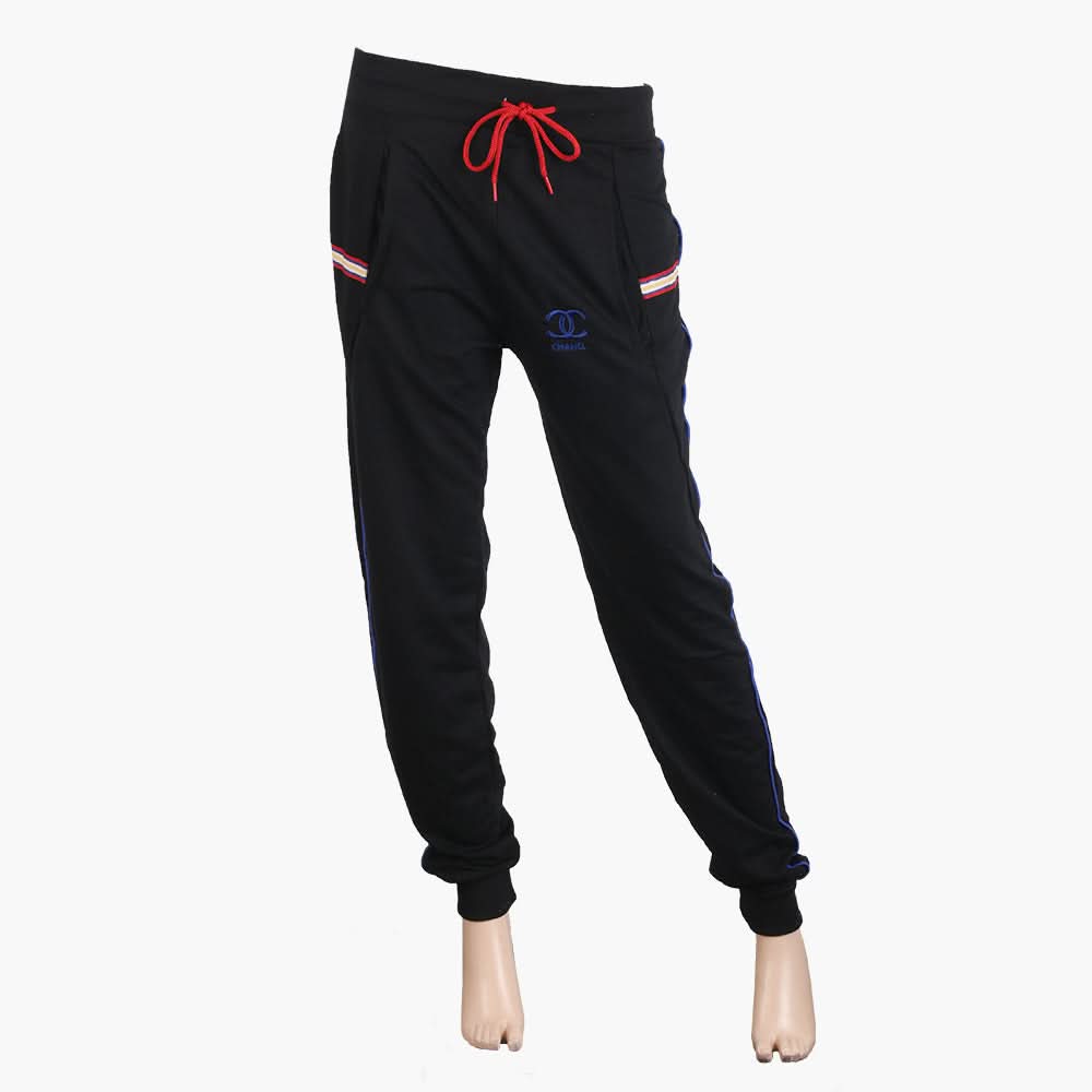 Women's Fancy Terry Trouser - Black, Women Pants & Tights, Chase Value, Chase Value